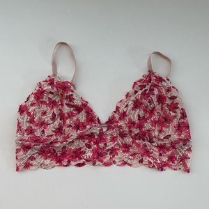 Pink Floral Bralette